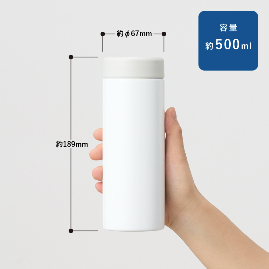 バイカラーサーモステンレスボトル 500ml｜ノベルティ・オリジナル